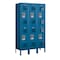 Salsbury Industries 2 Tier Vented Locker, 36"Wx66"Hx15"D, 6 Door, Blue, Unassembled 72355BL-U - alternate 1
